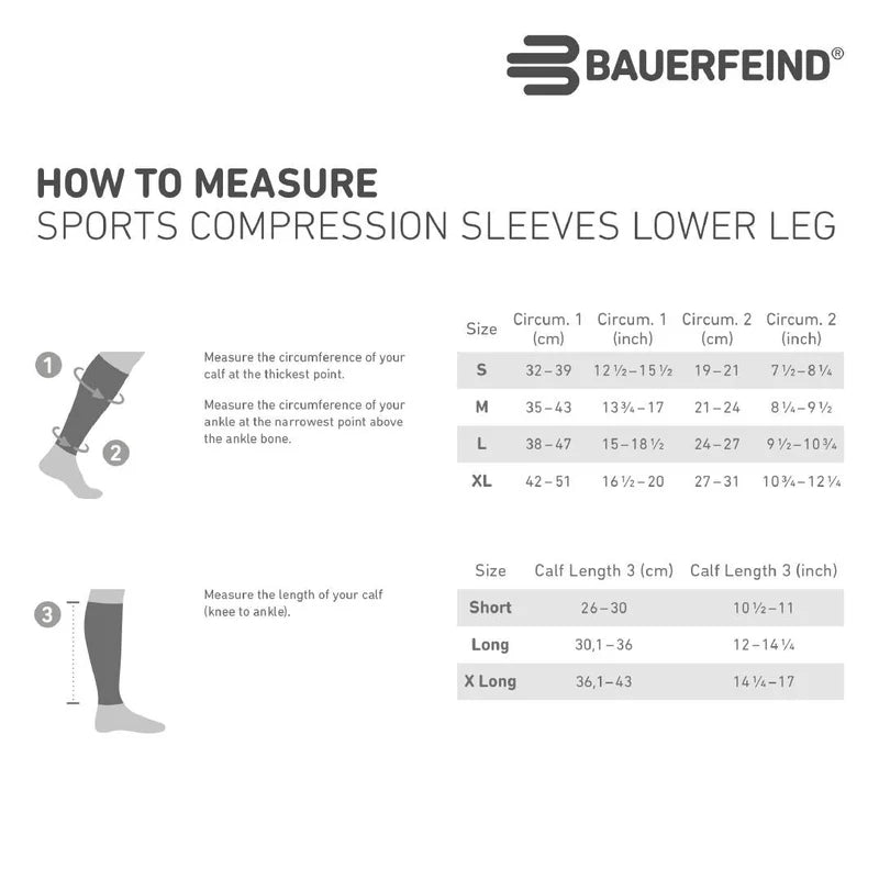 Bauerfeind Sports Kompressions Leg Sleeves – 2stk
