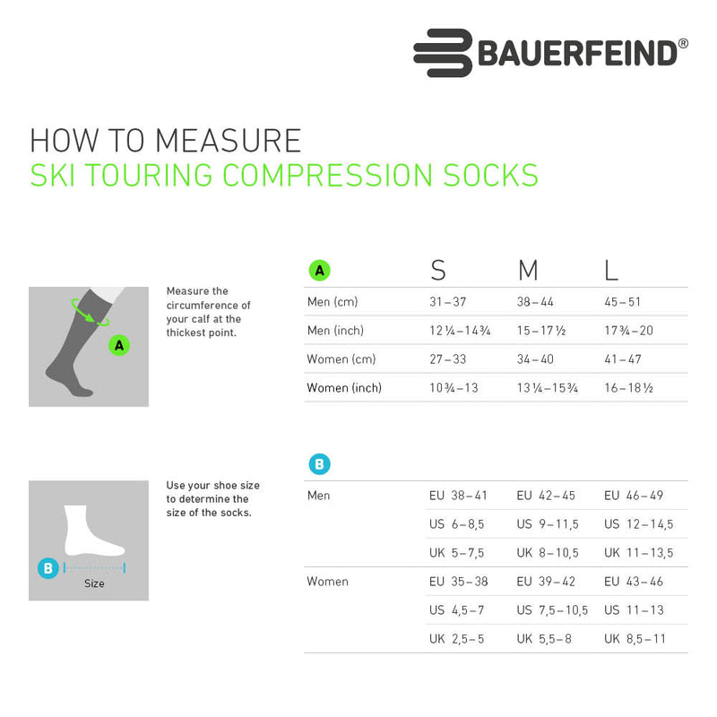 Bauerfeind Ski Touring Compression Socks High Cut